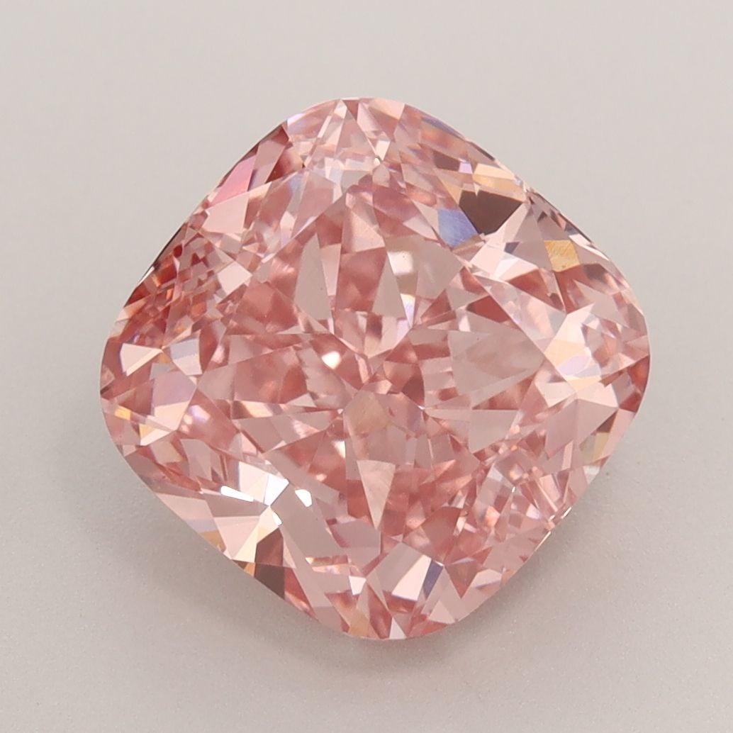 Loose Lab Diamond - IGI Cushion Brilliant 4.0ct Fancy Vivid Pink VVS2: Loose Lab Diamond - IGI Cushion Brilliant 4.0ct Fancy Vivid Pink VVS2 Experience the rare beauty of a Fancy Vivid Pink diamond, one of the most coveted colors in diamonds. This stunning 4.0ct lab-grow