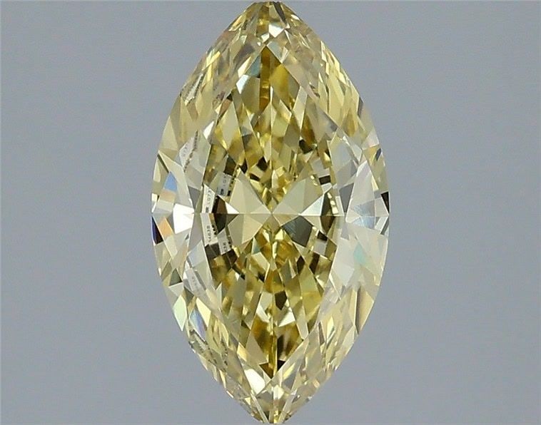 IGI Marquise 1.23ct Fancy Intense Yellow VVS2 Loose Lab Diamond: IGI Marquise 1.23ct Fancy Intense Yellow VVS2 Loose Lab Diamond A true gem for the connoisseur, this 1.23ct Fancy Intense Yellow VVS2 lab-grown diamond shines with exceptional clarity and vibrant colo