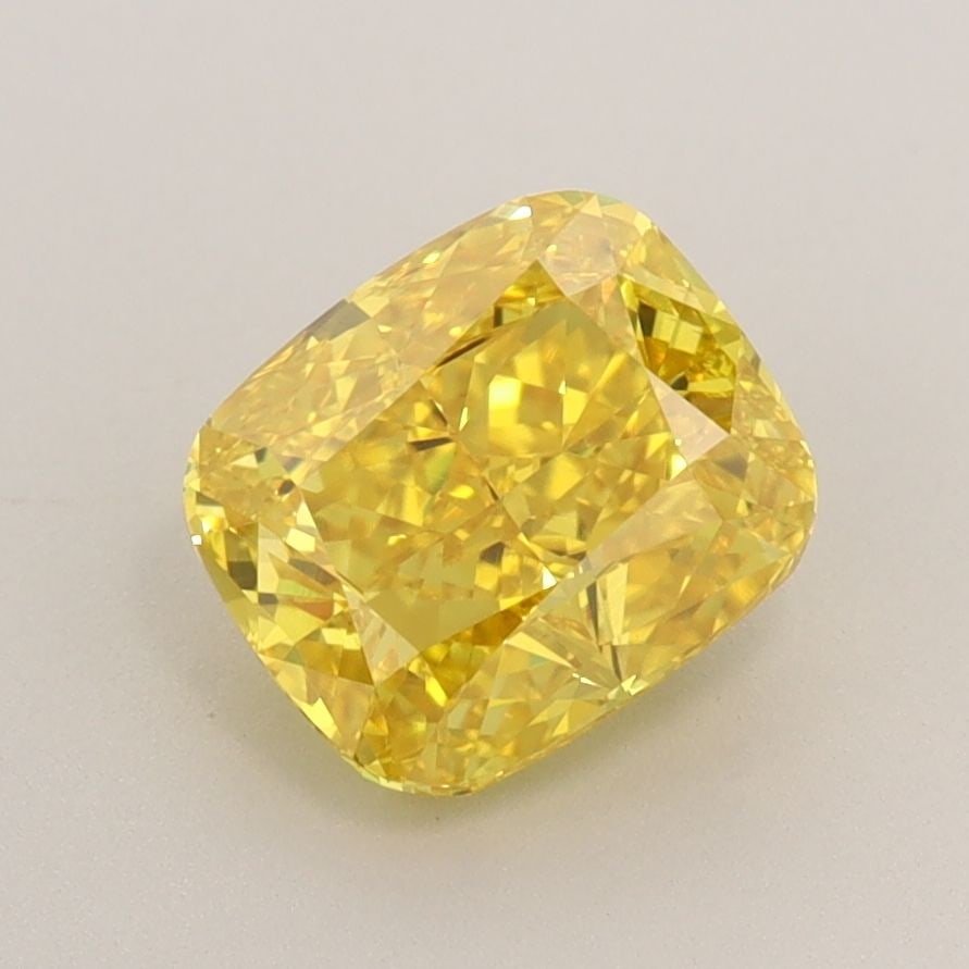 Loose Lab Diamond - IGI Cushion Brilliant 1.52ct Fancy Vivid Yellow VVS2: Loose Lab Diamond - IGI Cushion Brilliant 1.52ct Fancy Vivid Yellow VVS2 Experience the brilliance of nature in every facet of this stunning 1.52ct lab-grown diamond, boasting an exceptional Fancy Viv