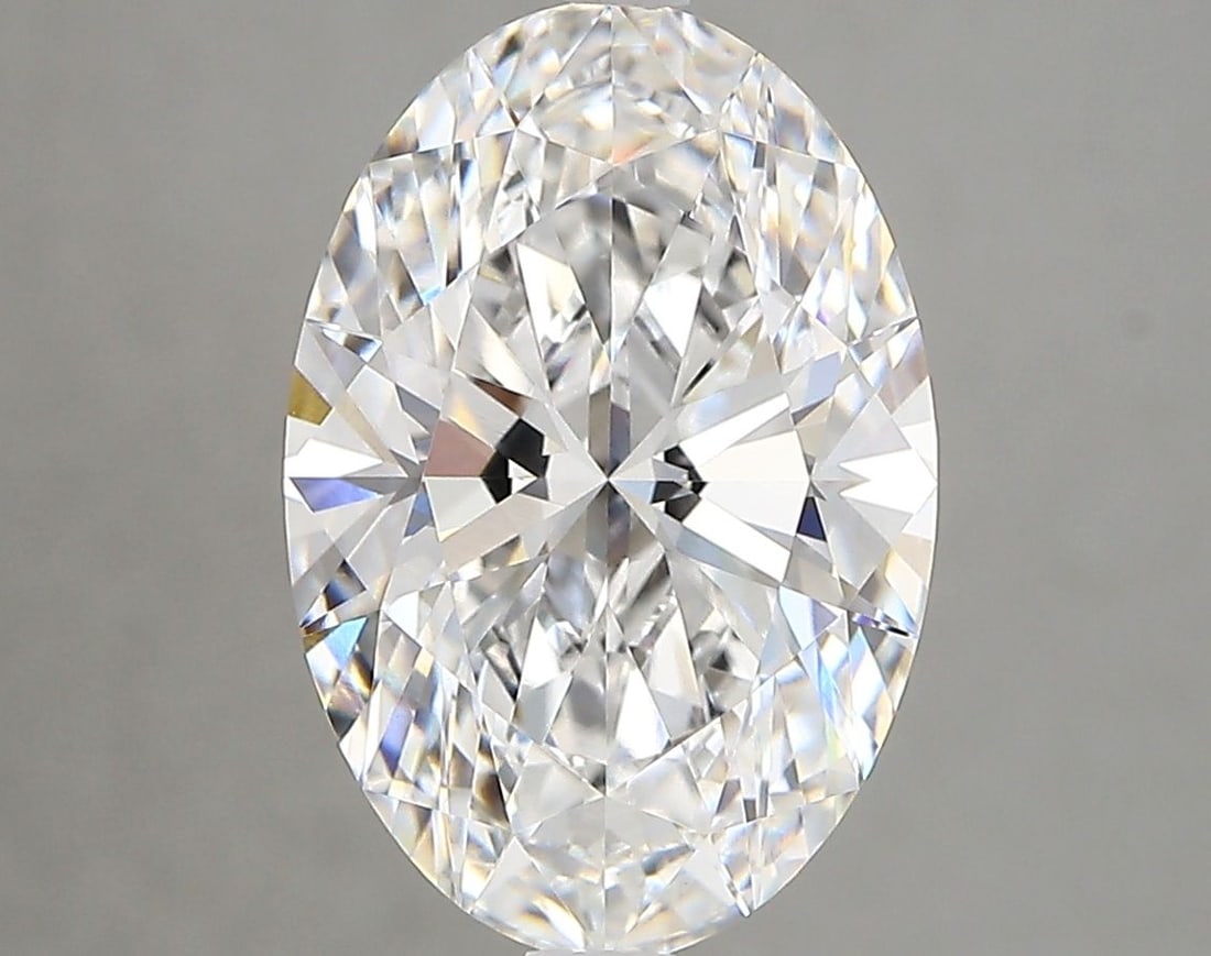 IGI Oval 3.97ct D VVS2 Diamond: IGI Oval 3.97ct D VVS2 Diamond A stunning lab-grown diamond, certified by the International Gemological Institute (IGI), boasts exceptional clarity and color, with a D grade for color and VVS2