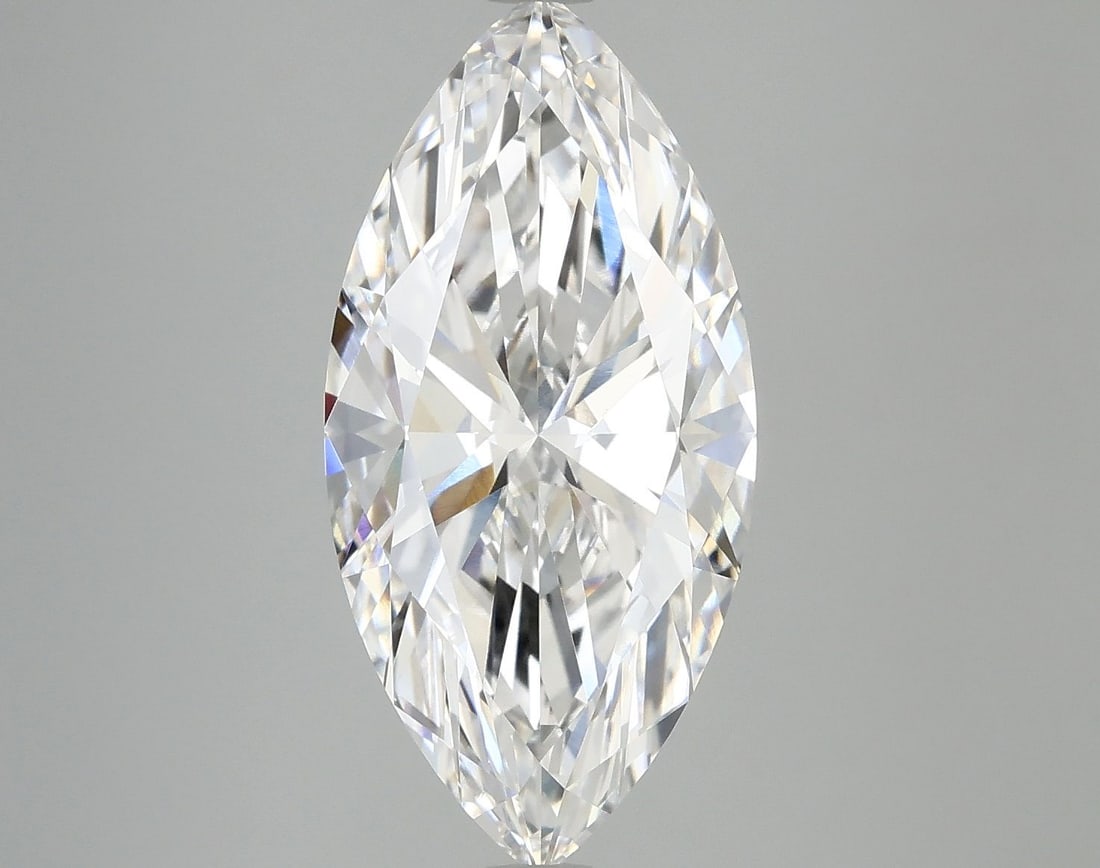 IGI Marquise Diamond 4.54ct E VVS2 Loose: IGI Marquise Diamond 4.54ct E VVS2 Loose A rare and exceptional lab-grown marquise diamond, weighing 4.54 carats, boasts an impressive clarity grade of VVS2 and a color of E, making it a true gem for