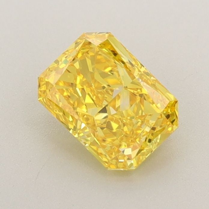 IGI Radiant 0.79ct Fancy Vivid Yellow VVS1 Loose Lab Diamond: IGI Radiant 0.79ct Fancy Vivid Yellow VVS1 Loose Lab Diamond Experience the exceptional brilliance of this 0.79ct Fancy Vivid Yellow VVS1 loose lab diamond, certified by IGI and boasting an impressive