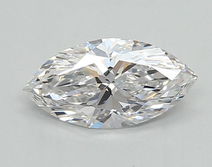 IGI Marquise 0.87ct D VVS2 Diamond: IGI Marquise 0.87ct D VVS2 Diamond A stunning lab-grown diamond, certified by the International Gemological Institute (IGI), boasts exceptional clarity and color. This 0.87ct D VVS2 Marquise-cut