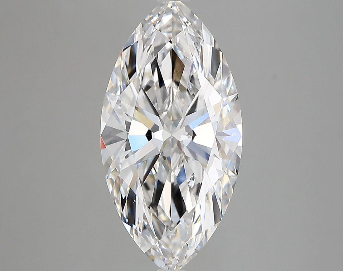 IGI Marquise Diamond, 3.61ct E VVS2, Loose: IGI Marquise Diamond, 3.61ct E VVS2, Loose Experience the brilliance of a lab-grown marquise diamond, certified by IGI as E color, VVS2 clarity, and EX polish and symmetry. This 3.61ct gemstone shines