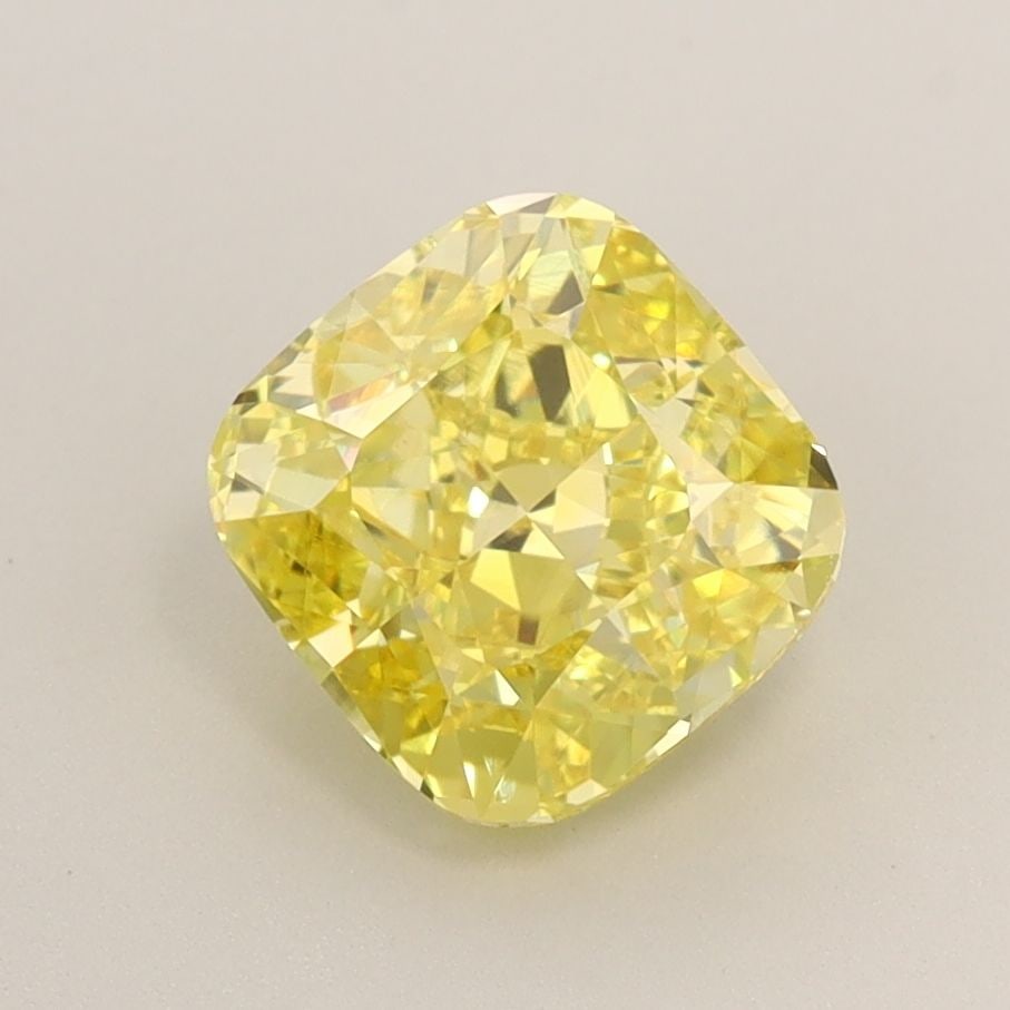 Loose Lab Diamond - IGI Cushion Brilliant 2.0ct Fancy Vivid Yellow VVS2: Loose Lab Diamond - IGI Cushion Brilliant 2.0ct Fancy Vivid Yellow VVS2 Experience the unparalleled brilliance of a lab-grown diamond, certified by IGI as a 2.0ct Fancy Vivid Yellow VVS2 Cushion Brill