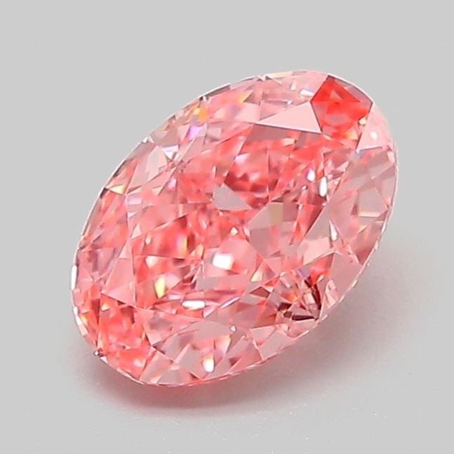 IGI Oval 1.06ct Fancy Vivid Pink VVS2 Loose Lab Diamond: IGI Oval 1.06ct Fancy Vivid Pink VVS2 Loose Lab Diamond Experience the rare beauty of a Fancy Vivid Pink diamond, one of the most coveted colors in the world of gemstones. This stunning 1.06ct lab-gro