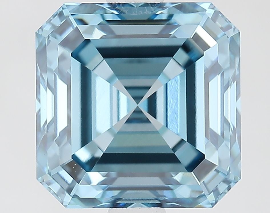 IGI Square Emerald 2.65ct Fancy Vivid Blue VVS2 Loose Lab Diamond: IGI Square Emerald 2.65ct Fancy Vivid Blue VVS2 Loose Lab Diamond Experience the breathtaking beauty of a lab-grown Fancy Vivid Blue diamond, boasting exceptional clarity and polish in its 2.65ct VVS2