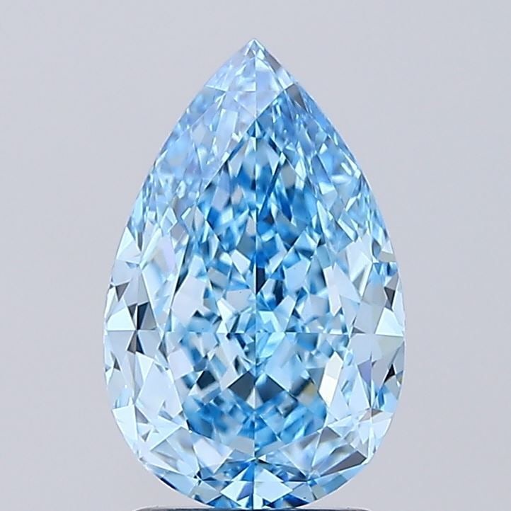 Loose Lab Diamond - IGI Pear 2.8ct Fancy Vivid Blue VVS2: Loose Lab Diamond - IGI Pear 2.8ct Fancy Vivid Blue VVS2 Experience the breathtaking beauty of a lab-grown diamond, certified by IGI as Fancy Vivid Blue, with exceptional clarity and polish. This