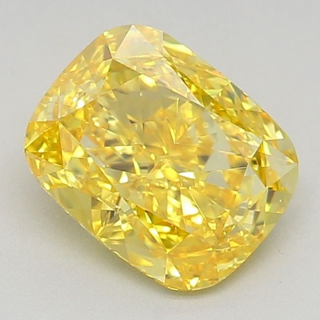 Loose Lab Diamond - IGI Cushion Modified 0.74ct Fancy Vivid Yellow VVS2: Loose Lab Diamond - IGI Cushion Modified 0.74ct Fancy Vivid Yellow VVS2 Experience the brilliance of a lab-grown diamond, certified by the International Gemological Institute (IGI) as Fancy Vivid Yell