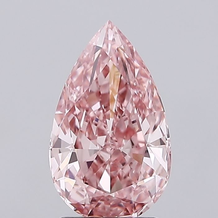 Loose Lab Diamond - IGI Pear 2.33ct Fancy Vivid Pink VVS2: Loose Lab Diamond - IGI Pear 2.33ct Fancy Vivid Pink VVS2 For the discerning collector, a truly unique opportunity arises with this exquisite 2.33ct Fancy Vivid Pink lab-grown diamond, boasting except
