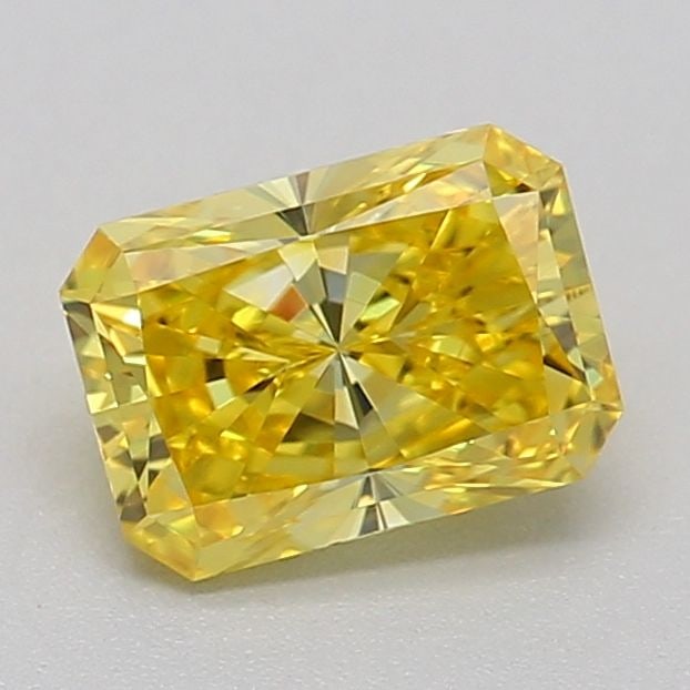 IGI Radiant 0.5ct Fancy Vivid Yellow VVS2 Loose Lab Diamond: IGI Radiant 0.5ct Fancy Vivid Yellow VVS2 Loose Lab Diamond Experience the vibrant beauty of nature with this stunning 0.5ct Fancy Vivid Yellow VVS2 lab-grown diamond, certified by IGI and boasting ex