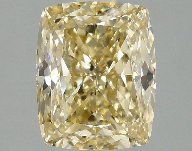 Loose Lab Diamond - IGI Cushion Modified 2.04ct Fancy Intense Yellow VVS2: Loose Lab Diamond - IGI Cushion Modified 2.04ct Fancy Intense Yellow VVS2 A truly unique gem, this 2.04ct Fancy Intense Yellow lab diamond boasts exceptional clarity and polish, with a vibrant yellow