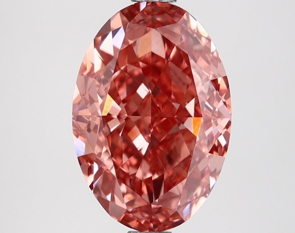 IGI Oval 3.14ct Fancy Vivid Pink VVS2 Loose Lab Diamond (1 of 1)