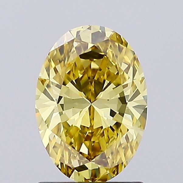IGI Oval 1.09ct Fancy Intense Yellow VVS2 Loose Lab Diamond: IGI Oval 1.09ct Fancy Intense Yellow VVS2 Loose Lab Diamond A true gem for the discerning collector, this 1.09ct Fancy Intense Yellow VVS2 lab-grown diamond boasts exceptional clarity and color, with