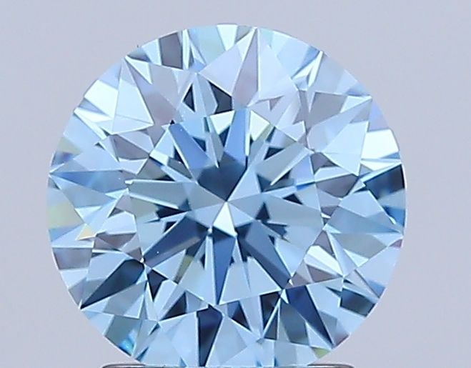 IGI Round 2.21ct Fancy Vivid Blue VVS2 Loose Lab Diamond: IGI Round 2.21ct Fancy Vivid Blue VVS2 Loose Lab Diamond Experience the breathtaking beauty of a Fancy Vivid Blue lab-grown diamond, certified by IGI as 2.21 carats of exceptional quality. With its