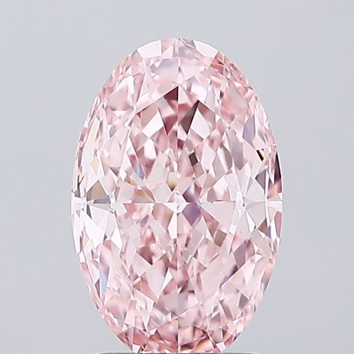 IGI Oval 2.1ct Fancy Vivid Pink VVS2 Loose Lab Diamond: IGI Oval 2.1ct Fancy Vivid Pink VVS2 Loose Lab Diamond Experience the beauty of a lab-grown diamond, expertly certified by the International Gemological Institute (IGI) as Fancy Vivid Pink in VVS2 cla