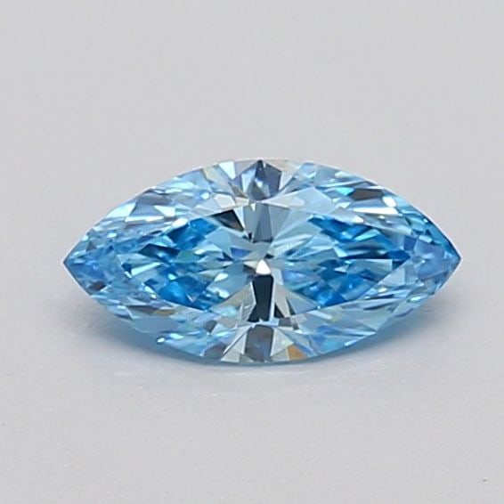 IGI Marquise 0.35ct Fancy Vivid Blue VVS2 Loose Lab Diamond: IGI Marquise 0.35ct Fancy Vivid Blue VVS2 Loose Lab Diamond Experience the breathtaking beauty of a Fancy Vivid Blue lab-grown diamond, certified by IGI and boasting exceptional clarity (VVS2) and pol