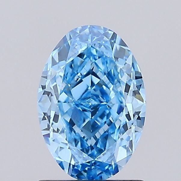 IGI Oval 1.29ct Fancy Vivid Blue VVS2 Loose Lab Diamond: IGI Oval 1.29ct Fancy Vivid Blue VVS2 Loose Lab Diamond Experience the rare beauty of a Fancy Vivid Blue diamond, one of the most coveted colors in the world of gemstones. This exquisite 1.29ct lab-gr