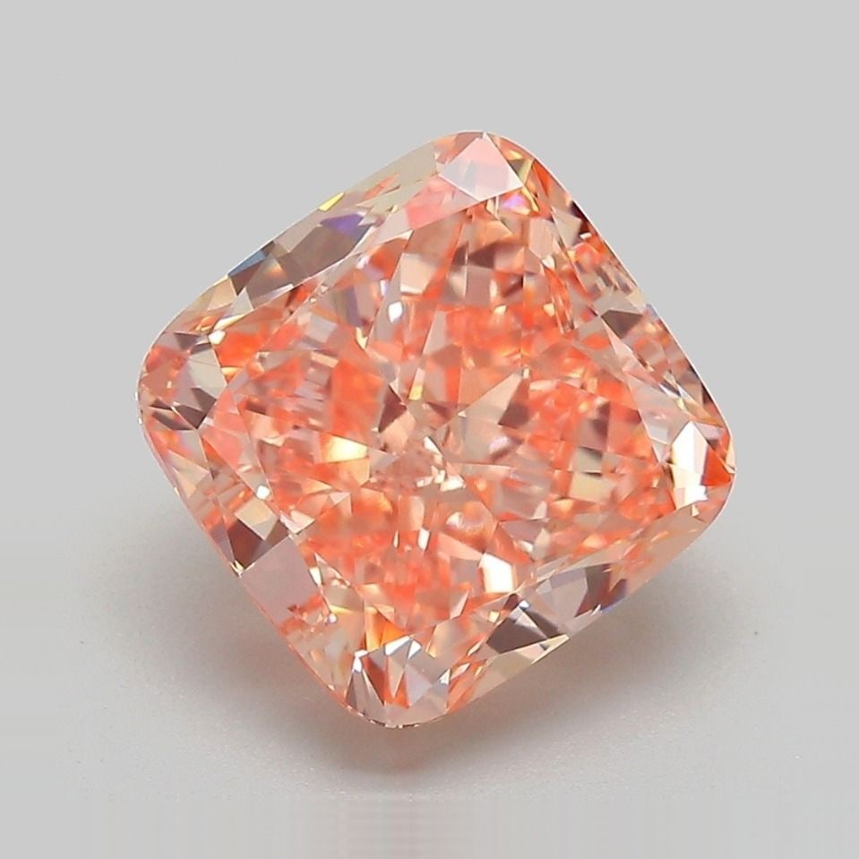 Loose 4.7ct Fancy Vivid Pink VVS2 IGI Cushion Diamond (1 of 1)