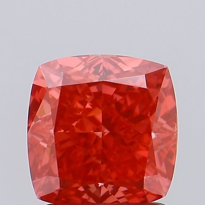 Loose Lab Diamond - Cushion Brilliant 1.4ct Fancy Vivid Red VVS2: Loose Lab Diamond - Cushion Brilliant 1.4ct Fancy Vivid Red VVS2 Experience the rare beauty of a Fancy Vivid Red diamond, one of the most coveted colors in the world of gemstones. This stunning 1.4ct