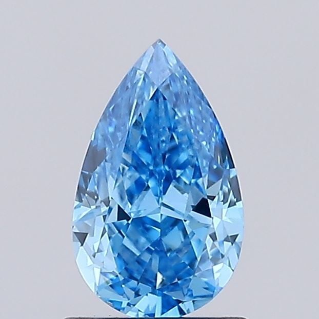 Loose Lab Diamond - IGI Pear 1.02ct Fancy Vivid Blue VVS2: Loose Lab Diamond - IGI Pear 1.02ct Fancy Vivid Blue VVS2 Experience the unparalleled beauty of a lab-grown diamond, certified by the International Gemological Institute (IGI) as Fancy Vivid Blue, wit