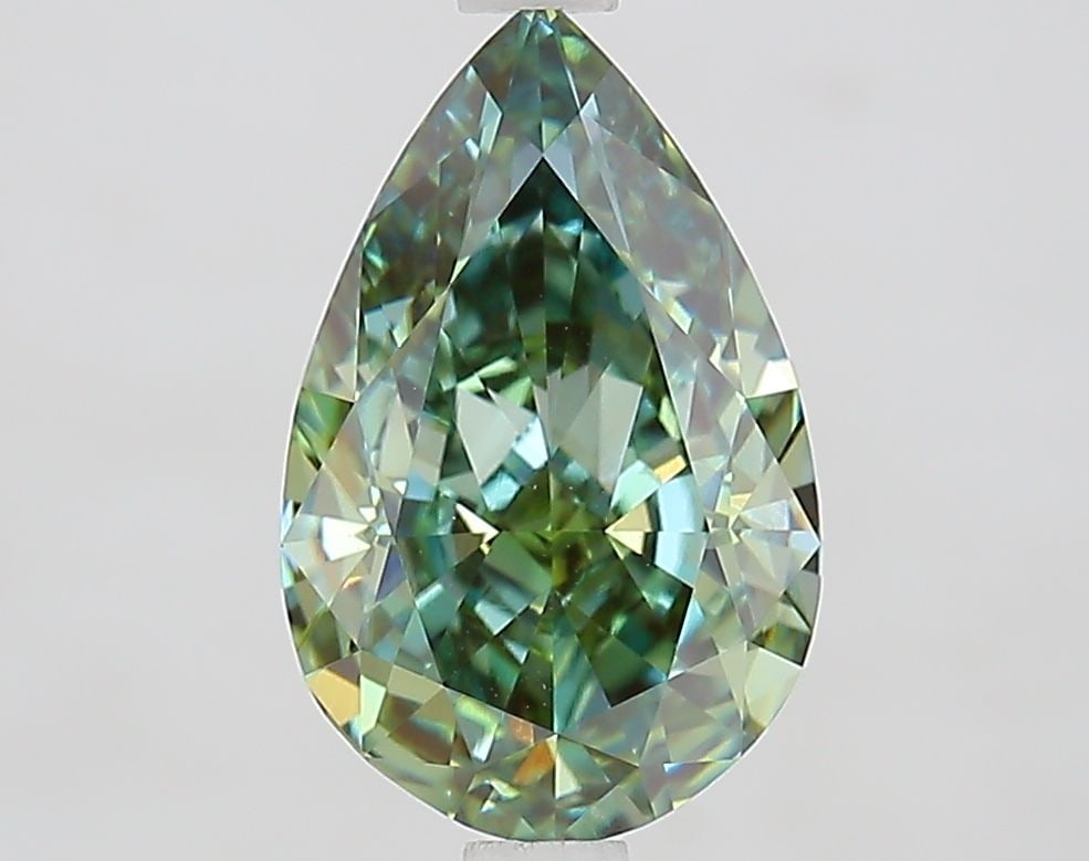 Loose Lab Diamond - IGI Pear 2.63ct Fancy Intense Blueish Green VVS2: Loose Lab Diamond - IGI Pear 2.63ct Fancy Intense Blueish Green VVS2 Experience the rare beauty of a lab-grown diamond, boasting an extraordinary Fancy Intense Blueish Green hue that's both striking a