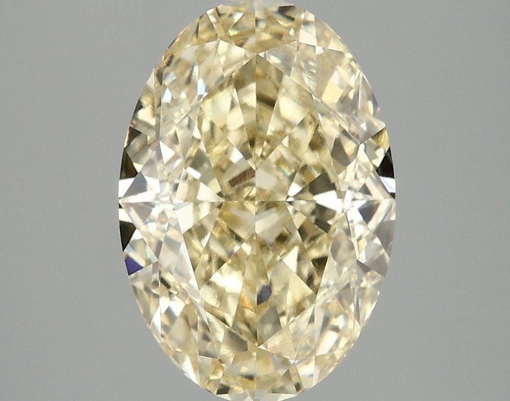 IGI Oval 4.1ct Fancy Intense Yellow VVS2 Loose Lab Diamond (1 of 1)