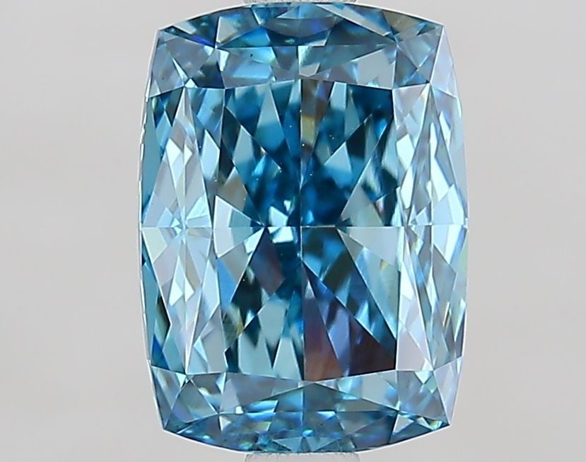 Loose Lab Diamond - IGI Cushion Modified 2.1ct Fancy Vivid Blue VVS2: Loose Lab Diamond - IGI Cushion Modified 2.1ct Fancy Vivid Blue VVS2 Experience the breathtaking beauty of a lab-grown Fancy Vivid Blue diamond, certified by the International Gemological Institute (I