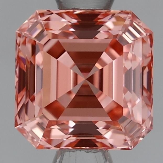 IGI Asscher 1.08ct Fancy Intense Pink VVS2 Loose Lab Diamond: IGI Asscher 1.08ct Fancy Intense Pink VVS2 Loose Lab Diamond Imagine owning a truly one-of-a-kind gemstone, with its vibrant Fancy Intense Pink hue and exceptional clarity of VVS2. This rare 1.08ct la