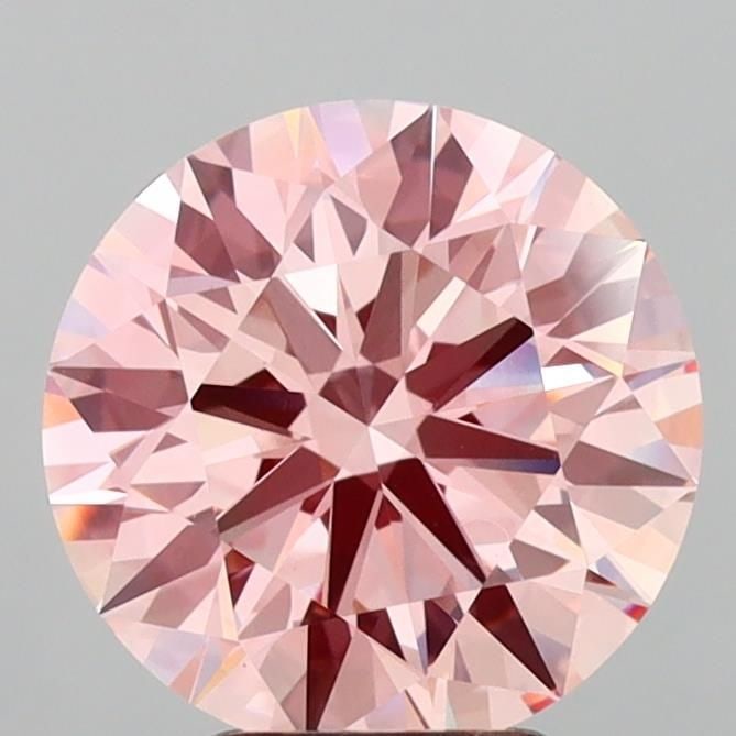 IGI Round 4.11ct Fancy Vivid Pink VVS2 Ideal Loose Lab Diamond (1 of 1)