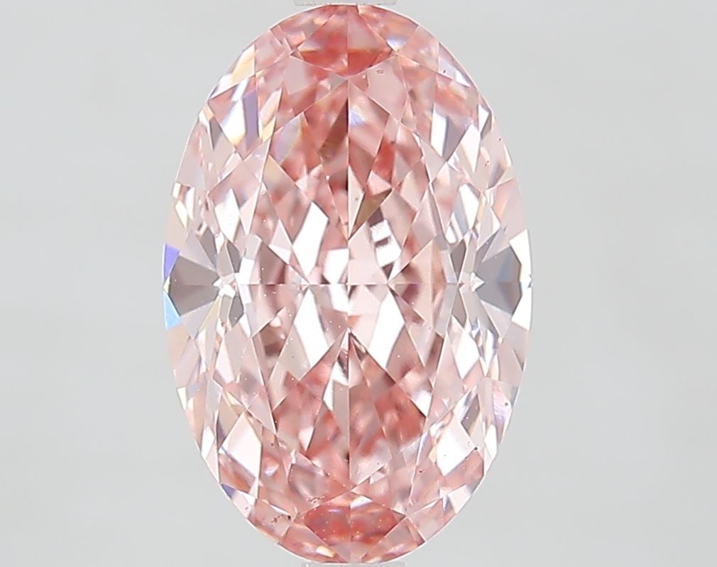 IGI Oval 3.67ct Fancy Vivid Pink VVS2 Loose Lab Diamond (1 of 1)