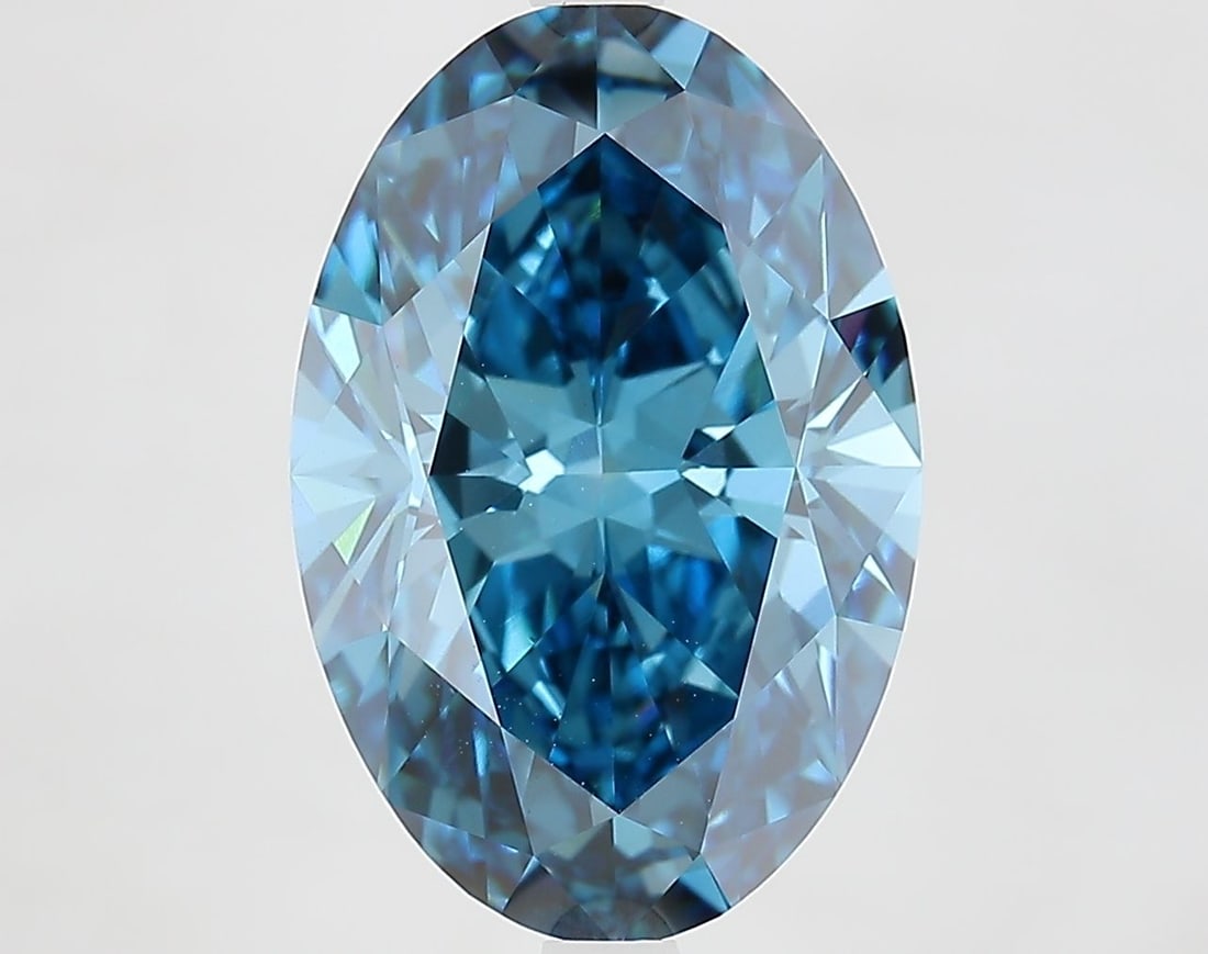 IGI Oval 5.87ct Fancy Vivid Blue VVS2 Loose Lab Diamond (1 of 1)