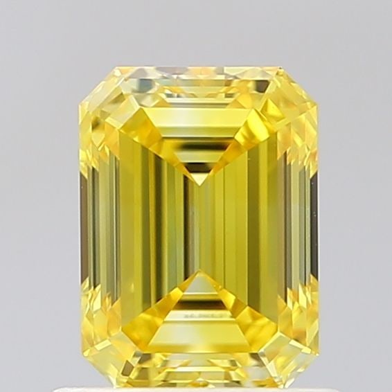 Loose Lab Diamond - IGI Emerald 1.02ct Fancy Vivid Yellow VVS2: Loose Lab Diamond - IGI Emerald 1.02ct Fancy Vivid Yellow VVS2 Experience the brilliance of a lab-grown diamond, certified by the International Gemological Institute (IGI) as Fancy Vivid Yellow, VVS2