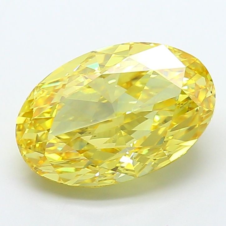 IGI Oval 7.02ct Fancy Vivid Yellow VVS2 Loose Lab Diamond (1 of 1)