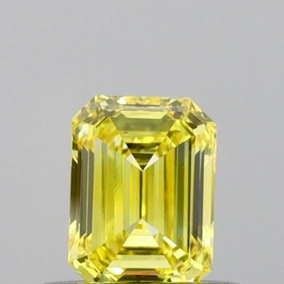 Loose Lab Diamond - IGI Emerald 0.41ct Fancy Vivid Yellow VVS2: Loose Lab Diamond - IGI Emerald 0.41ct Fancy Vivid Yellow VVS2 Experience the rare beauty of a lab-grown diamond, certified by the International Gemological Institute (IGI) as Fancy Vivid Yellow with