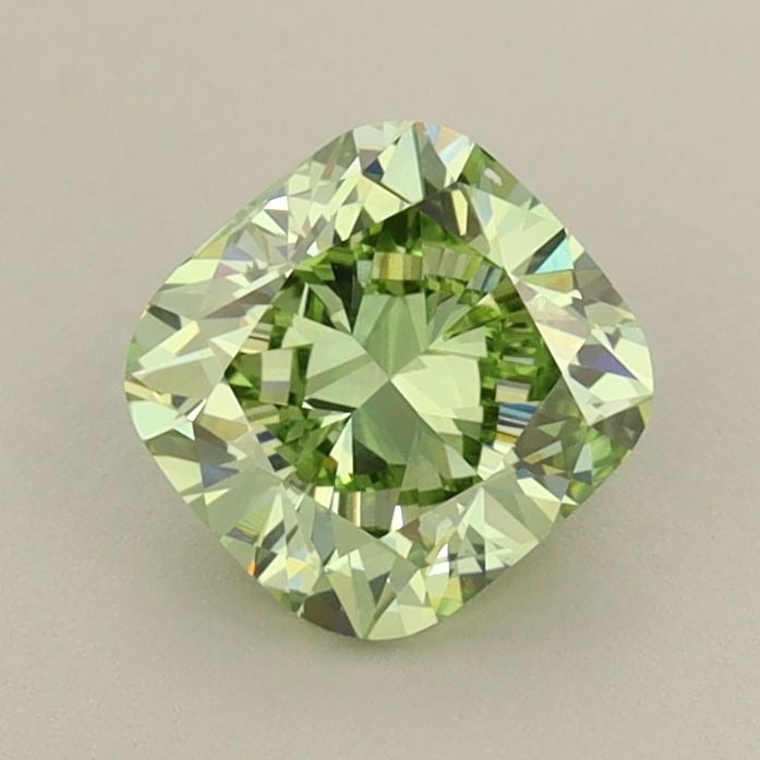 Loose Lab Diamond - IGI Cushion Brilliant 1.01ct Fancy Vivid Green VVS2: Loose Lab Diamond - IGI Cushion Brilliant 1.01ct Fancy Vivid Green VVS2 Experience the rare beauty of a lab-grown diamond, certified by IGI as Fancy Vivid Green with exceptional clarity and polish. Th