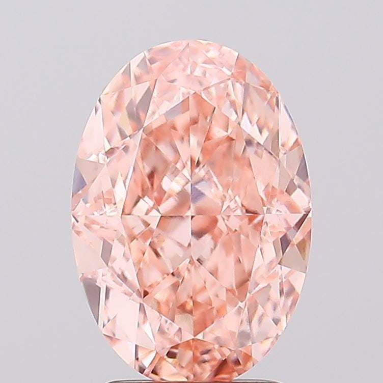 IGI Oval 3.08ct Fancy Brownish Orange VVS2 Loose Lab Diamond: IGI Oval 3.08ct Fancy Brownish Orange VVS2 Loose Lab Diamond Experience the beauty of nature in a lab-grown diamond, certified by IGI as Fancy Brownish Orange VVS2. This stunning 3.08ct oval cut gem b