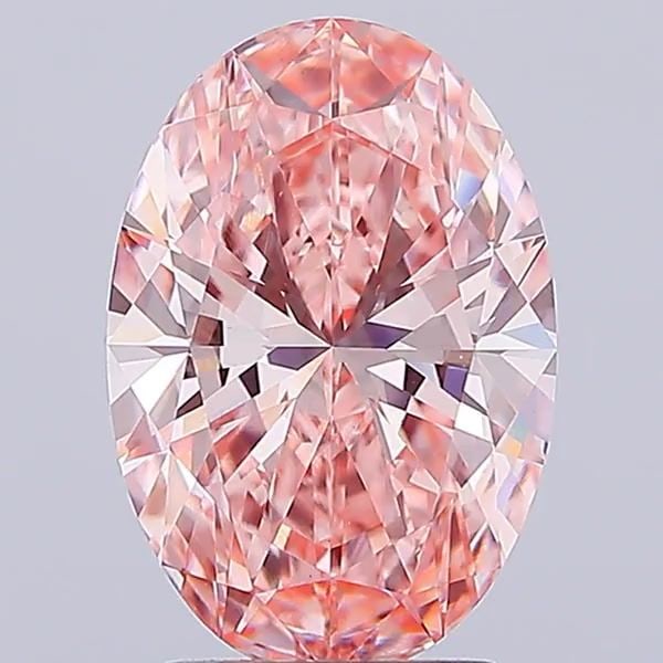 IGI Oval 3.03ct Fancy Vivid Pink VVS2 Loose Lab Diamond: IGI Oval 3.03ct Fancy Vivid Pink VVS2 Loose Lab Diamond Experience the rare beauty of a Fancy Vivid Pink diamond, one of the most coveted colors in the world of gemstones. This exquisite 3.03ct lab-gr