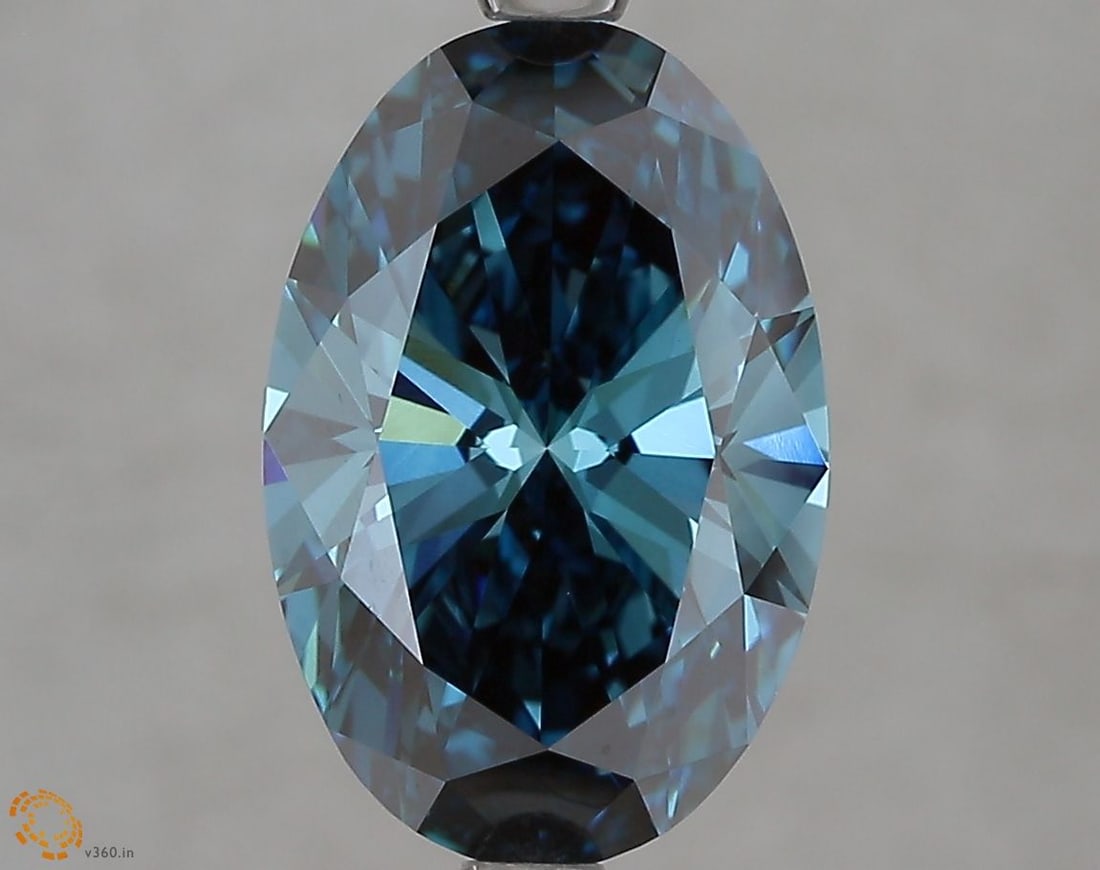 IGI Oval 3.03ct Fancy Deep Blue VVS2 Loose Lab Diamond (1 of 1)