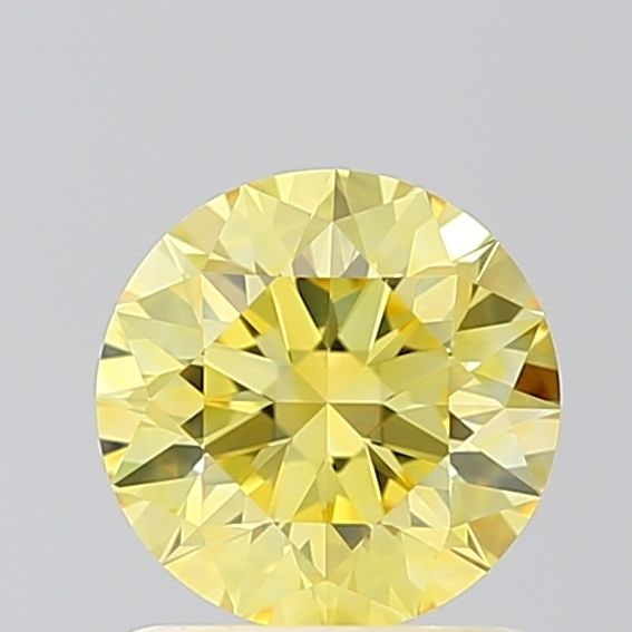 IGI Round 1.02ct Fancy Vivid Yellow VVS2 Loose Lab Diamond: IGI Round 1.02ct Fancy Vivid Yellow VVS2 Loose Lab Diamond A rare and radiant gem, this 1.02ct Fancy Vivid Yellow VVS2 lab diamond shines with exceptional clarity and color, boasting an EX cut, polish