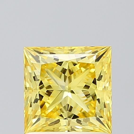 IGI Princess 1.1ct Fancy Vivid Yellow IF Loose Lab Diamond: IGI Princess 1.1ct Fancy Vivid Yellow IF Loose Lab Diamond Experience the brilliance of a lab-grown Fancy Vivid Yellow IF diamond, certified by IGI and boasting exceptional clarity, polish, and symmet