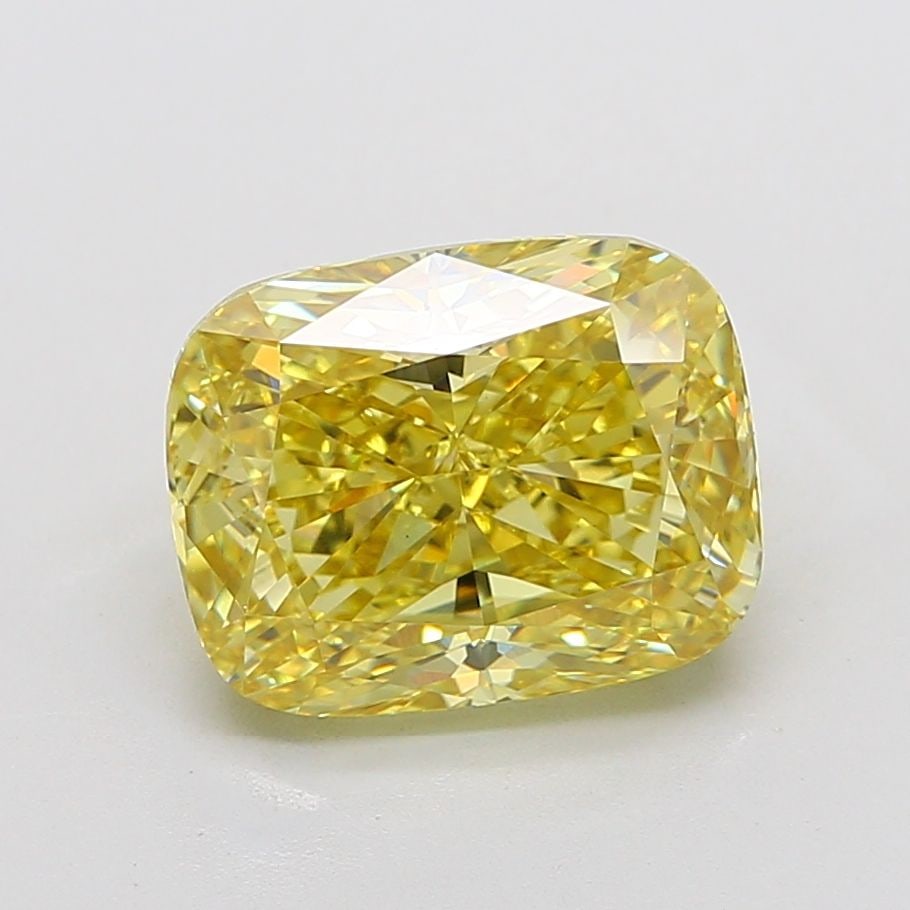 Loose Lab Diamond - IGI Cushion Modified 7.02ct Fancy Vivid Yellow VVS2: Loose Lab Diamond - IGI Cushion Modified 7.02ct Fancy Vivid Yellow VVS2 Experience the unparalleled brilliance of a lab-grown diamond, certified by IGI as a Fancy Vivid Yellow with exceptional