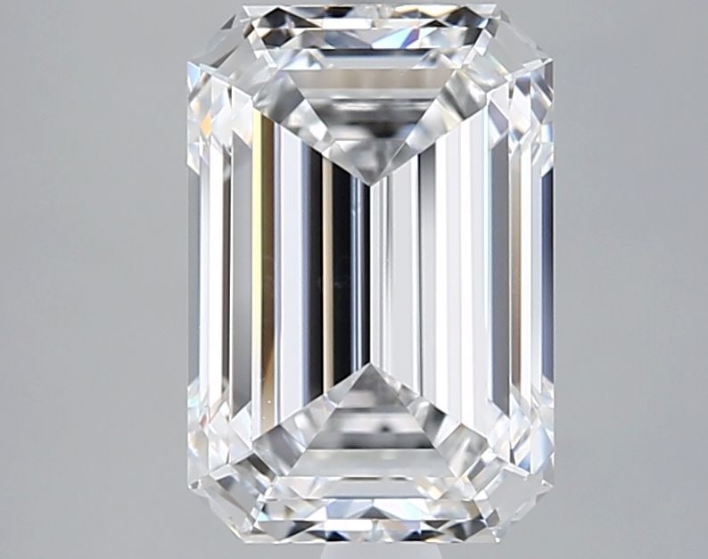 Loose Lab Diamond - IGI Emerald 3.08ct D VVS2: Loose Lab Diamond - IGI Emerald 3.08ct D VVS2 A rare and exquisite gem, this 3.08ct IGI Emerald-cut lab diamond boasts exceptional clarity (VVS2) and color (D), with a flawless polish and symmetry.