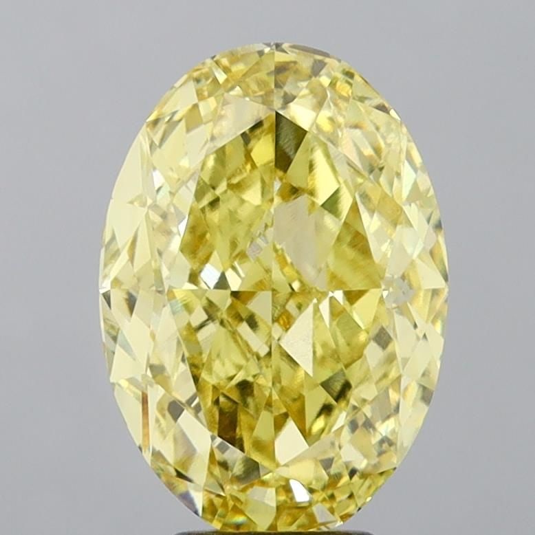 IGI Oval 6.1ct Fancy Intense Yellow VVS2 Loose Lab Diamond (1 of 1)