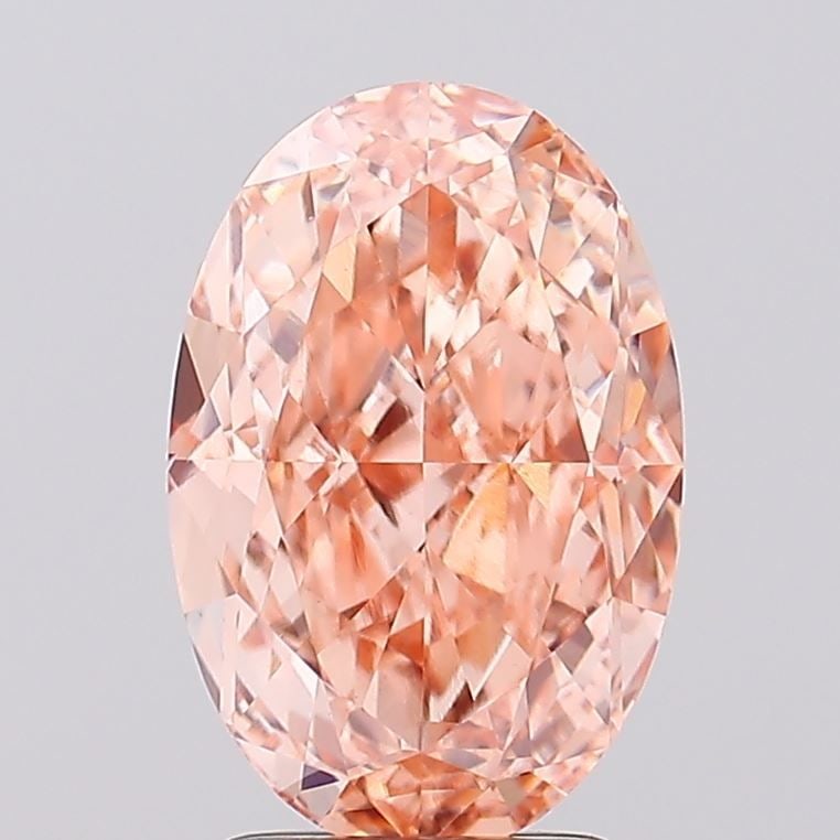 IGI Oval 3.09ct Fancy Orangey Brown VVS2 Loose Lab Diamond: IGI Oval 3.09ct Fancy Orangey Brown VVS2 Loose Lab Diamond This stunning IGI Oval lab diamond boasts an impressive 3.09 carats of vibrant Fancy Orangey Brown color, with exceptional clarity and polish