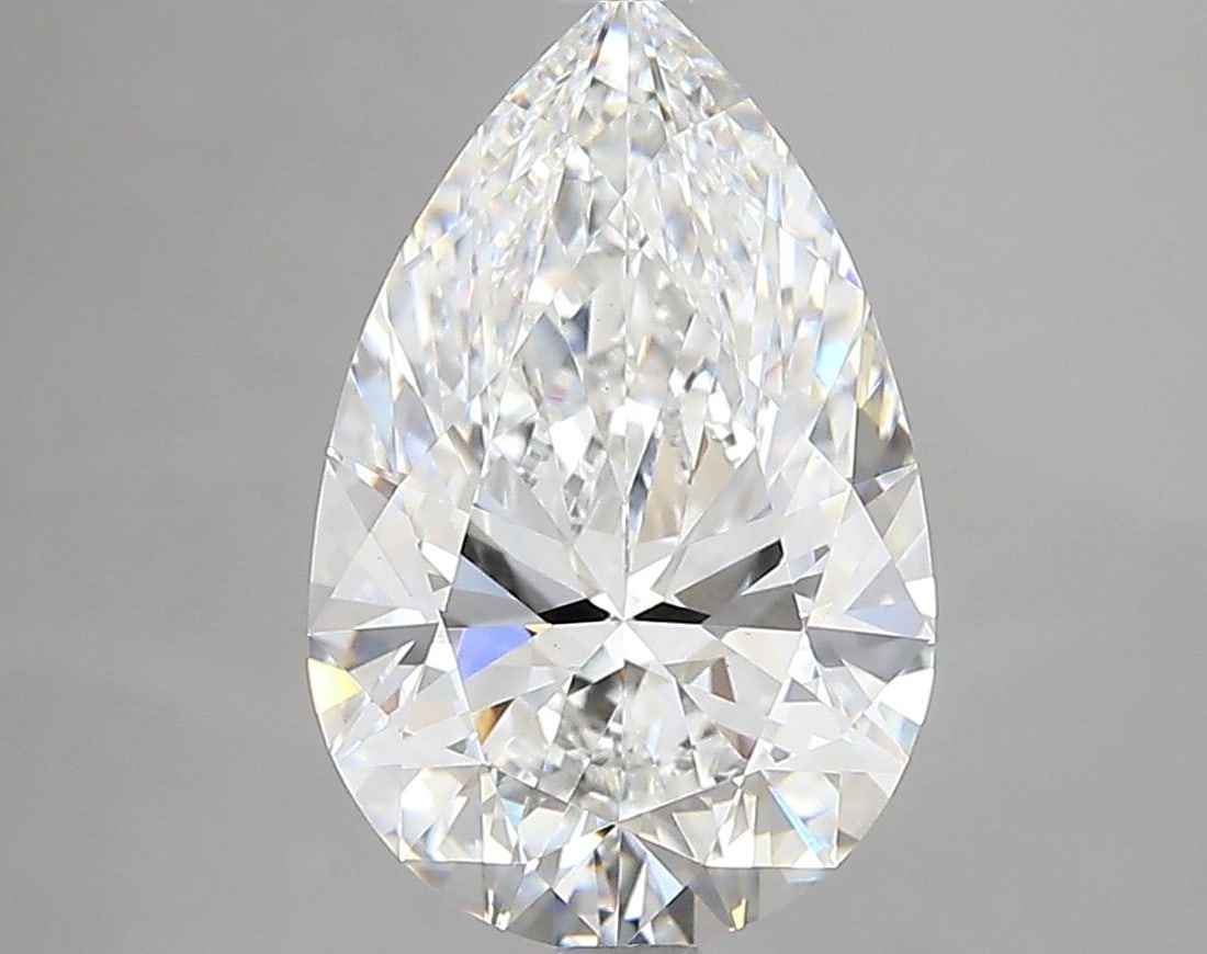Loose Lab Diamond - IGI Pear 3.06ct D VVS2: Loose Lab Diamond - IGI Pear 3.06ct D VVS2 A rare and exceptional lab-grown diamond, this 3.06ct pear-cut gem boasts an impressive D color grade, indicating its exceptional brightness and clarity, wit