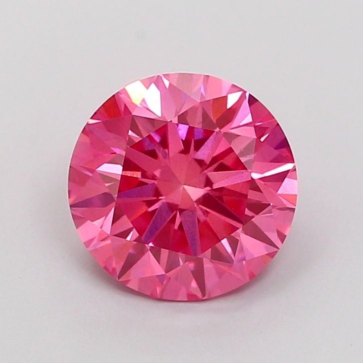 IGI Round 2.01ct Fancy Vivid Pink VVS2 Loose Lab Diamond: IGI Round 2.01ct Fancy Vivid Pink VVS2 Loose Lab Diamond Experience the rare beauty of a lab-grown Fancy Vivid Pink diamond, certified by IGI and boasting exceptional clarity (VVS2) and color intensit