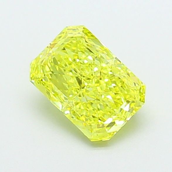 IGI Radiant 1.55ct Fancy Vivid Yellow VVS1 Loose Lab Diamond: IGI Radiant 1.55ct Fancy Vivid Yellow VVS1 Loose Lab Diamond Experience the brilliance of nature in this stunning 1.55ct Fancy Vivid Yellow VVS1 lab-grown diamond, certified by IGI and boasting except