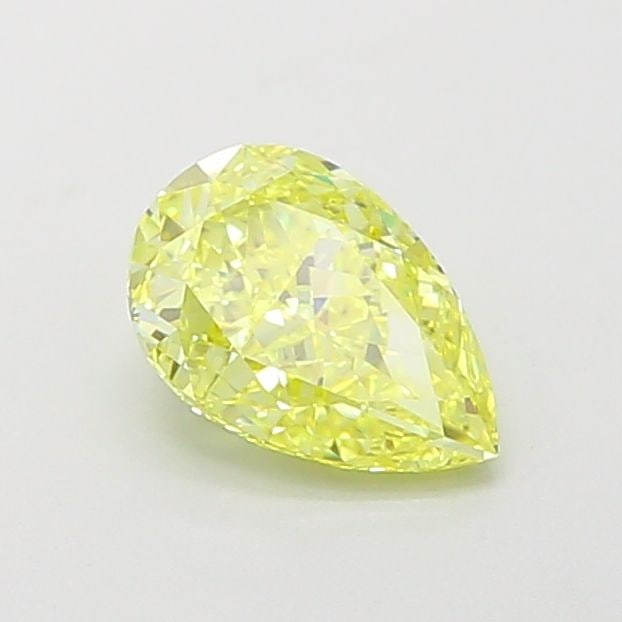 Loose Lab Diamond - IGI Pear 1.1ct Fancy Vivid Yellow VVS2: Loose Lab Diamond - IGI Pear 1.1ct Fancy Vivid Yellow VVS2 A stunning lab-grown diamond, certified by the International Gemological Institute (IGI), boasts a vibrant Fancy Vivid Yellow hue and excepti