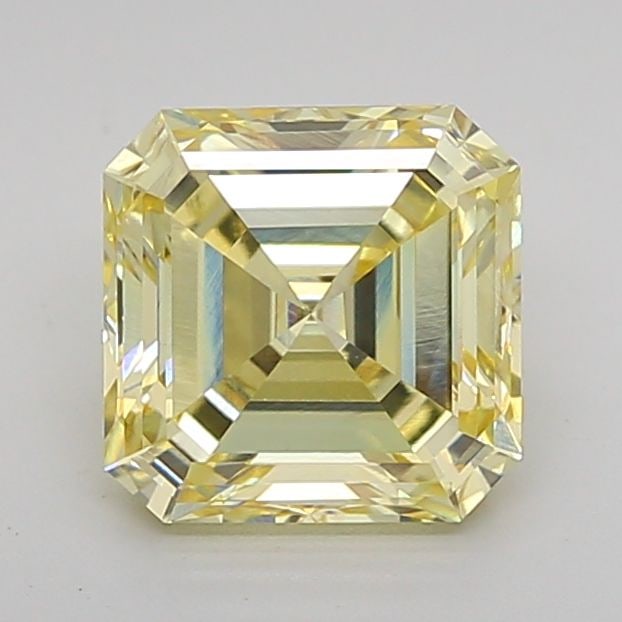 IGI Asscher 1.71ct Fancy Intense Yellow VVS2 Loose Lab Diamond: IGI Asscher 1.71ct Fancy Intense Yellow VVS2 Loose Lab Diamond Experience the vibrant warmth of a Fancy Intense Yellow diamond, one of the rarest and most coveted colors in nature. This stunning